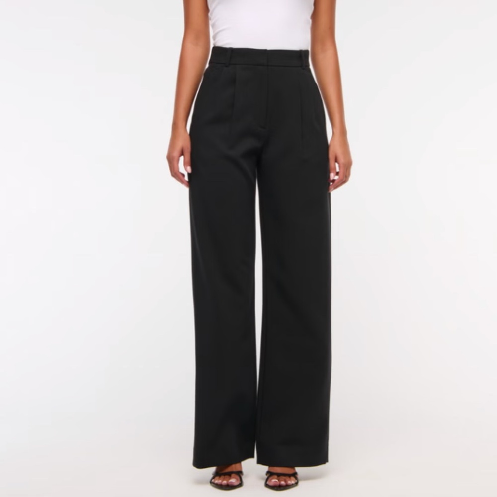 Abercrombie & Fitch Black Wide Leg Pants
